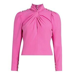 Self Portrait Pink Twisted Keyhole Top, US 6